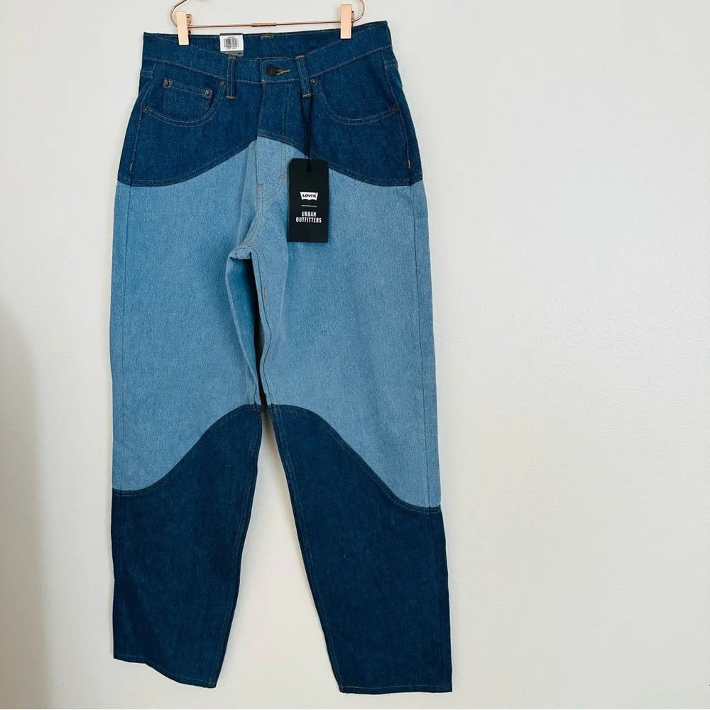 New Levi’s Skate UO Exclusive Colorblocked Super Baggy Vintage Denim Dark Jean